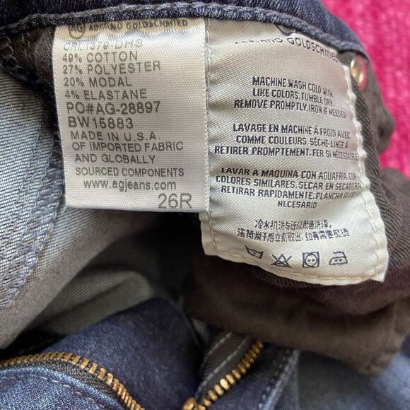 AG Adriano Goldschmied The Farrah High Rise Skinny Cropped Ankle Jeans Size 26 - Picture 10 of 13